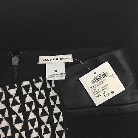 Club Monaco DARLA Knit Skirt Geometric Print - Picture 4 of 4